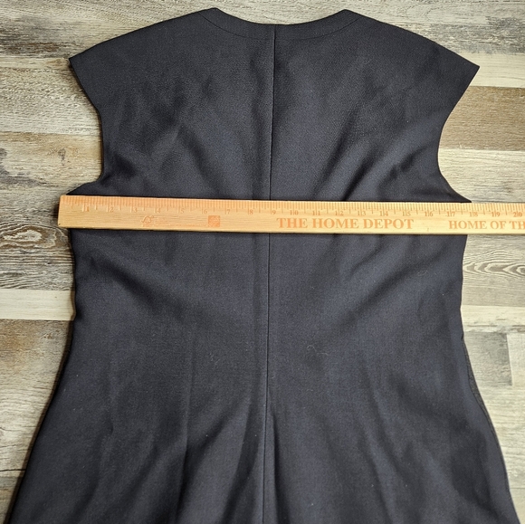 Ted Baker Textured Dress Navy Blue Zipper Front Size 8 NEW - Picture 8 of 11